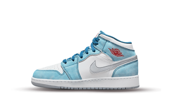 DR6235-401 Air Jordan 1 Mid SE French Blue Light Steel (GS)