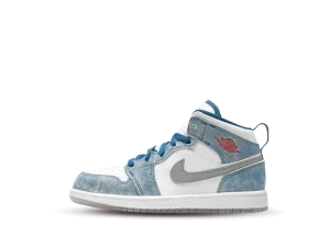 DR6237-401 Air Jordan 1 Mid SE French Blue Light Steel (PS)