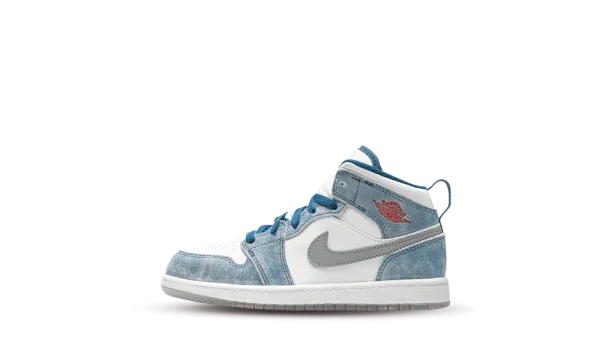 DR6237-401 Air Jordan 1 Mid SE French Blue Light Steel (PS)