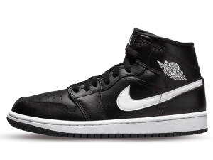 DV0991-001 Air Jordan 1 Mid Black White (W)