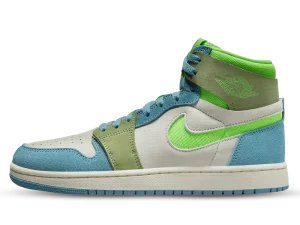 DV1305-433 Air Jordan 1 Zoom CMFT 2 Cerulean and Green Strike (W)