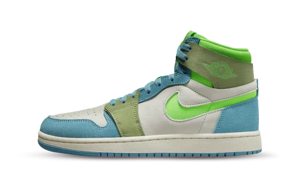 DV1305-433 Air Jordan 1 Zoom CMFT 2 Cerulean and Green Strike (W)