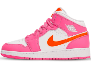 DX3240-681 Air Jordan 1 Mid Pinksicle Safety Orange (GS)