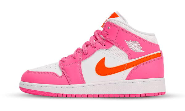 DX3240-681 Air Jordan 1 Mid Pinksicle Safety Orange (GS)