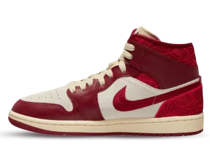 DZ2820-601 Air Jordan 1 Mid SE Tiki Leaf Team Red (W)