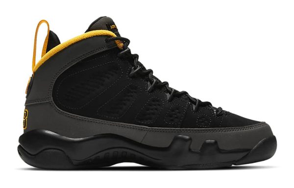 302359-070 Air Jordan 9 Retro GS Dark Charcoal University Gold