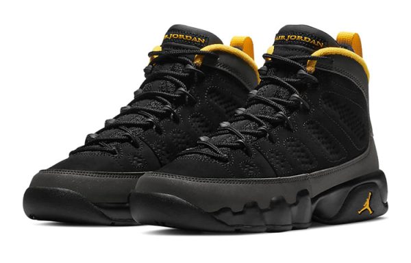 302359-070 Air Jordan 9 Retro GS Dark Charcoal University Gold