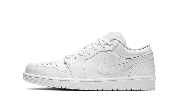 553558-130 Air Jordan 1 Low Triple White Tumbled Leather