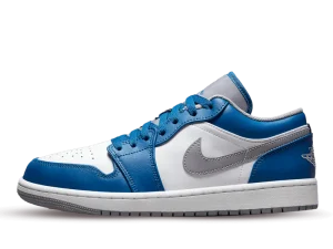 553558-412 Air Jordan 1 Low True Blue Cement