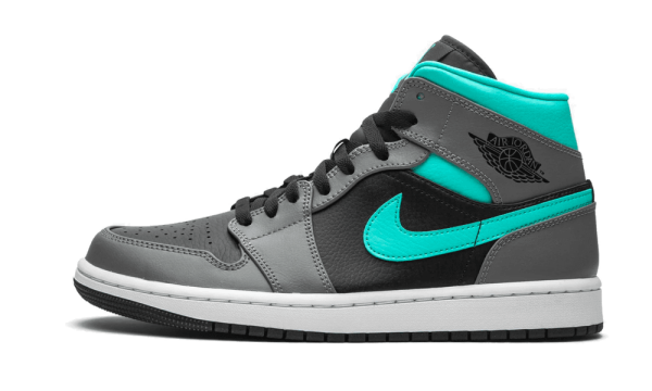 554724-063 Air Jordan 1 Mid Grey Aqua