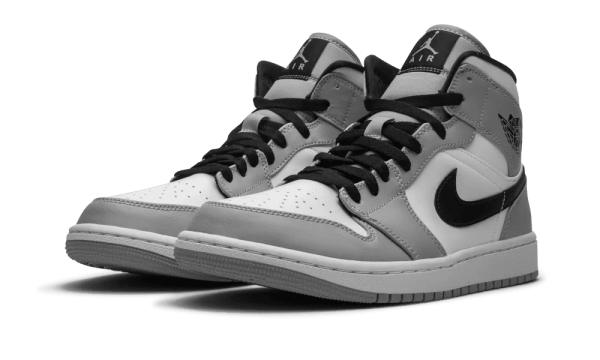 554724-092 Air Jordan 1 Mid Light Smoke Grey