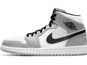 554724-092 Air Jordan 1 Mid Light Smoke Grey