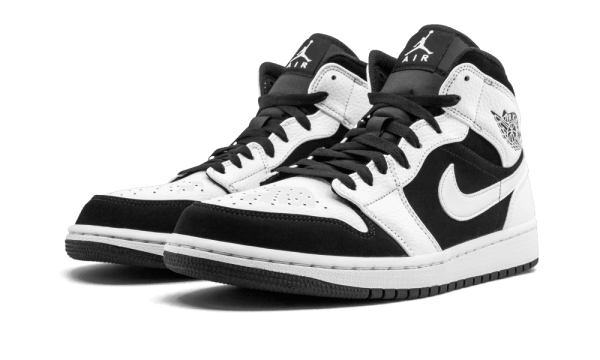 554724-113 Air Jordan 1 Mid White Black