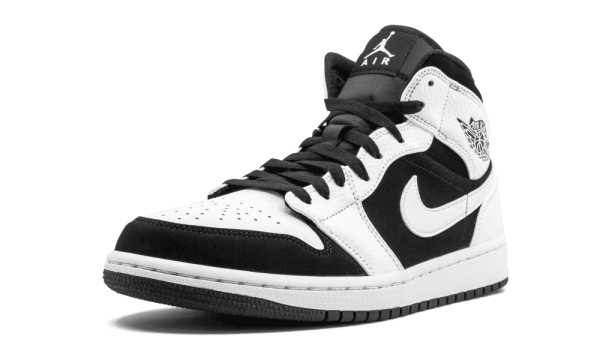 554724-113 Air Jordan 1 Mid White Black