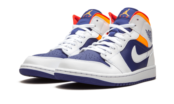 554724-131 Air Jordan 1 Mid Royal Blue Laser Orange