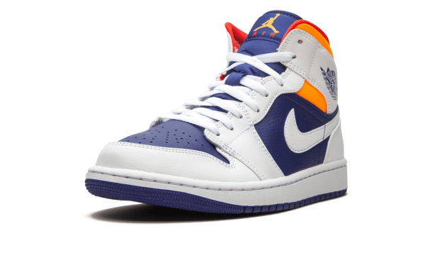 554724-131 Air Jordan 1 Mid Royal Blue Laser Orange