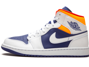 554724-131 Air Jordan 1 Mid Royal Blue Laser Orange