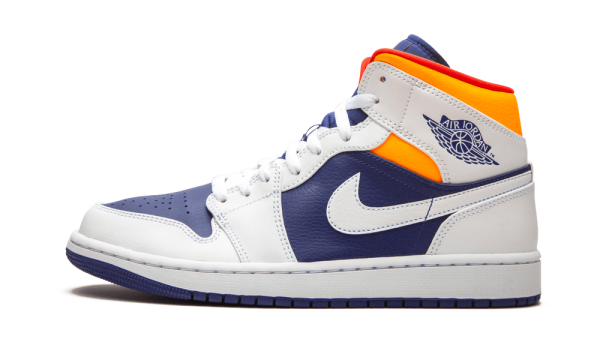 554724-131 Air Jordan 1 Mid Royal Blue Laser Orange