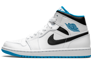 554724-141 Air Jordan 1 Mid Laser Blue