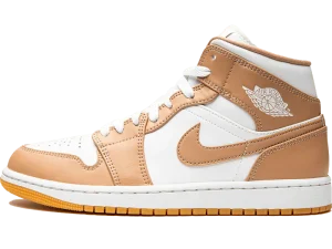 554724-271 Air Jordan 1 Mid Hemp Tan White