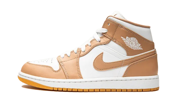 554724-271 Air Jordan 1 Mid Hemp Tan White