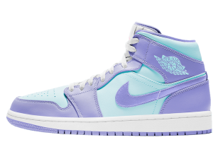 554724-500 Air Jordan 1 Mid Purple Aqua