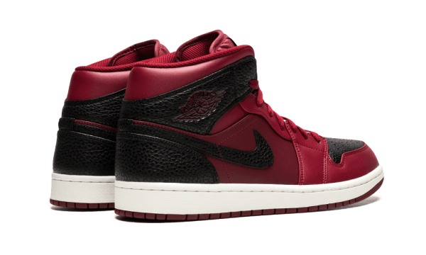 554724-601 Air Jordan 1 Mid Team Red Black