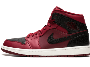 554724-601 Air Jordan 1 Mid Team Red Black