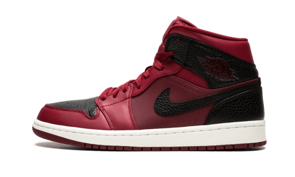 554724-601 Air Jordan 1 Mid Team Red Black