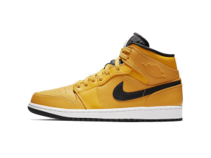 554724-700 Air Jordan 1 Mid University Gold Black