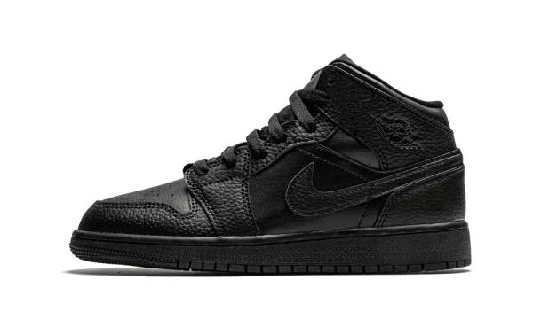 554725-091 Air Jordan 1 Mid Triple Black (GS)