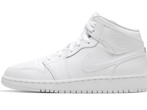 554725-126 Air Jordan 1 Mid Triple White (2020) (GS)