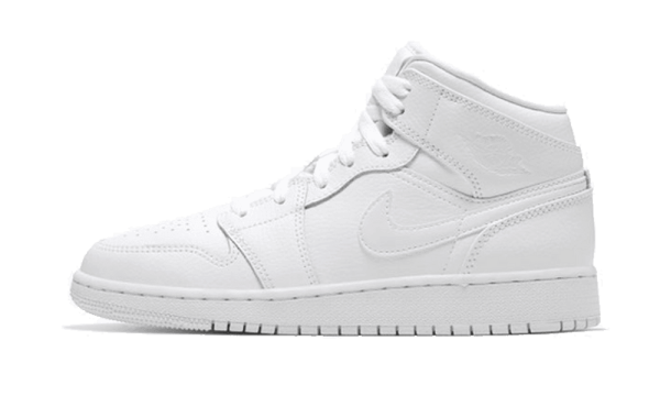 554725-126 Air Jordan 1 Mid Triple White (2020) (GS)