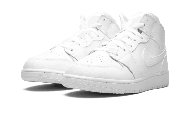 554725-130 Air Jordan 1 Mid Triple White (GS)