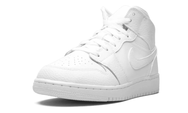 554725-130 Air Jordan 1 Mid Triple White (GS)