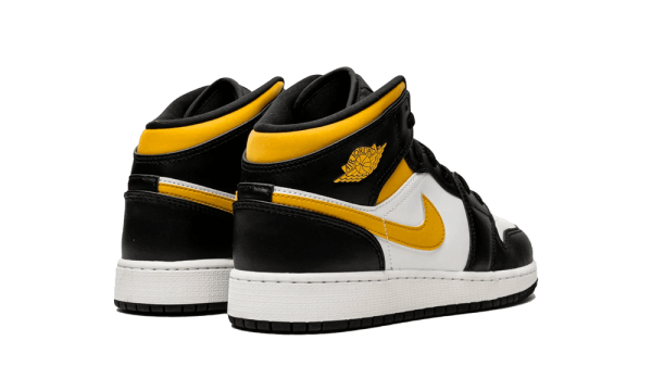 554725-177 Air Jordan 1 Mid White Pollen Black (GS)