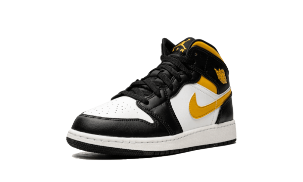 554725-177 Air Jordan 1 Mid White Pollen Black (GS)