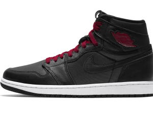 555088-060 Air Jordan 1 Retro High Black Satin Gym Red