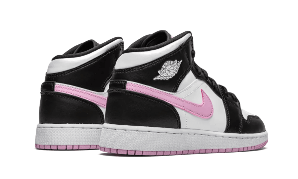 555112-103 Air Jordan 1 Mid White Light Arctic Pink GS