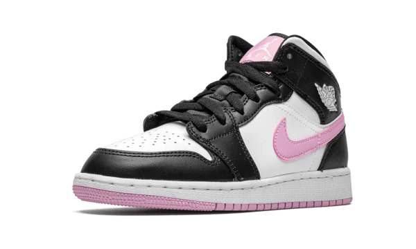 555112-103 Air Jordan 1 Mid White Light Arctic Pink GS