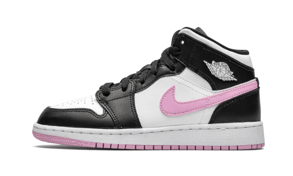 555112-103 Air Jordan 1 Mid White Light Arctic Pink GS