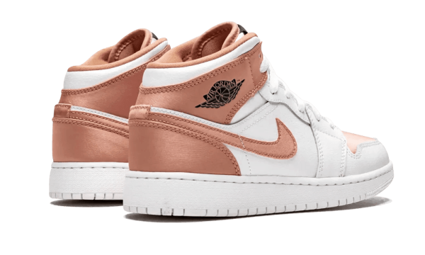 555112-190 Air Jordan 1 Mid White Rose Gold (GS)