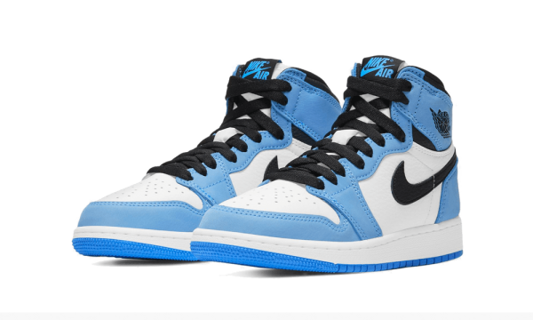 575441-134 Air Jordan 1 Retro High White University Blue Black (GS)