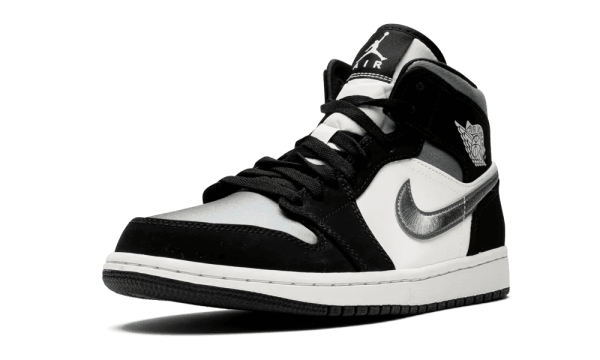 852542-011 Air Jordan 1 Mid Satin Grey Toe