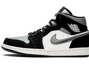 852542-011 Air Jordan 1 Mid Satin Grey Toe