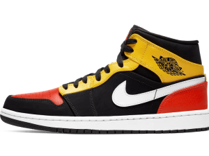 852542-087 Günstig Air Jordan 1 Mid Black Amarillo Orange