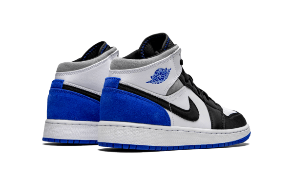 BQ6931-102 Air Jordan 1 Mid SE White Black Royal (GS)