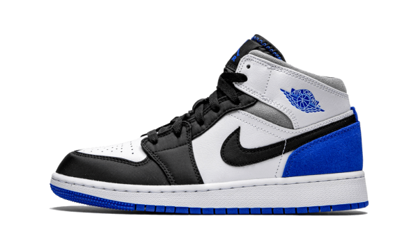 BQ6931-102 Air Jordan 1 Mid SE White Black Royal (GS)