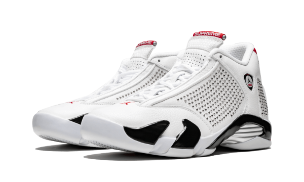 BV7630-106 Air Jordan 14 Retro Supreme White University Red