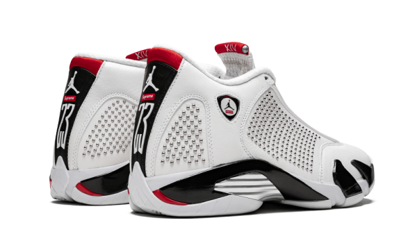 BV7630-106 Air Jordan 14 Retro Supreme White University Red